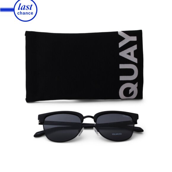 QUAY Black 53mm Modified Cat Eye Sunglasses - Picture 1 of 2